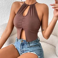 Women's Vest Tank Tops Sexy Solid Color main image 2