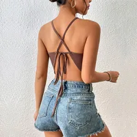 Women's Vest Tank Tops Sexy Solid Color main image 4