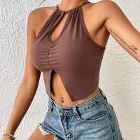 Women's Vest Tank Tops Sexy Solid Color sku image 3