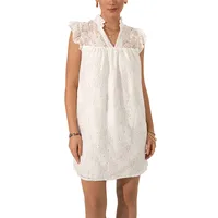 Women's Lace Dress Elegant V Neck Sleeveless Flower Above Knee Holiday Daily main image 5