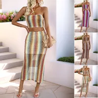 Holiday Daily Women's Casual Elegant Stripe Polyester Skirt Co-ord Set Shorts Sets main image 1