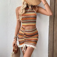 Daily Women's Casual Vintage Style Stripe Argyle Spandex Polyester Skirt Co-ord Set Shorts Sets main image 1