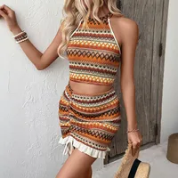 Daily Women's Casual Vintage Style Stripe Argyle Spandex Polyester Skirt Co-ord Set Shorts Sets main image 3