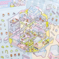 1 Piece Animal Cartoon Learning PET Paper Cartoon Style Cute Stickers main image 6