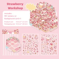 1 Piece Animal Cartoon Learning PET Paper Cartoon Style Cute Stickers sku image 3
