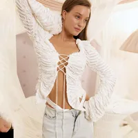 Women's Cardigan Long Sleeve Sweaters & Cardigans Elegant Sexy Solid Color main image video