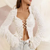 Women's Cardigan Long Sleeve Sweaters & Cardigans Elegant Sexy Solid Color main image 2