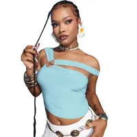 Women's T-shirt Sleeveless T-Shirts Casual Streetwear Solid Color main image 5