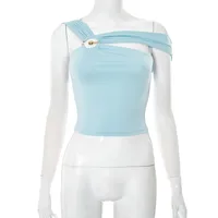Women's T-shirt Sleeveless T-Shirts Casual Streetwear Solid Color sku image 2