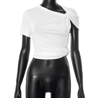 Women's T-shirt Short Sleeve T-Shirts Casual Streetwear Solid Color sku image 1
