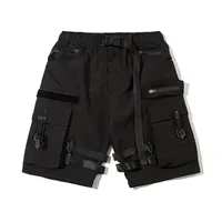 Jiayiku Men's  Dark  Functional Fashion Brand Multi-Pocket Pants Heavy Duty Tactical Tooling Shorts sku image 4