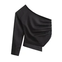 Women's Blouse Long Sleeve Blouses Elegant Solid Color sku image 3