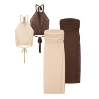 Banquet Selfie Women's Elegant Streetwear Printing Cotton Polyester Skirt Co-ord Set Shorts Sets main image 3
