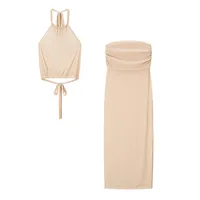 Banquet Selfie Women's Elegant Streetwear Printing Cotton Polyester Skirt Co-ord Set Shorts Sets sku image 5