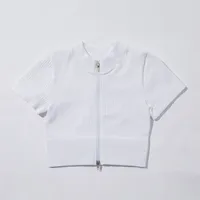 Fitness Sexy Classic Style Solid Color Nylon Spandex V Neck Active Tops Coat sku image 1