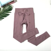 Casual Fitness Classic Style Solid Color Nylon Spandex Active Bottoms Skinny Pants main image 3
