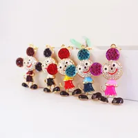 1 Piece Cute Artistic Animal Alloy Inlay Rhinestones Keychain main image 1