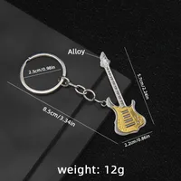 1 Piece Y2K Rock Guitar Iron Zinc Alloy Slip-on Keychain sku image 1