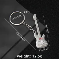 1 Piece Y2K Rock Guitar Iron Zinc Alloy Slip-on Keychain sku image 6