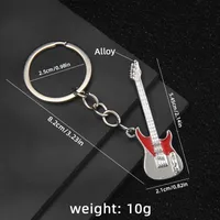 1 Piece Y2K Rock Guitar Iron Zinc Alloy Slip-on Keychain sku image 3