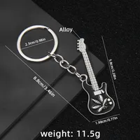 1 Piece Y2K Rock Guitar Iron Zinc Alloy Slip-on Keychain sku image 11