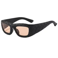 2000 S Style Grid Pattern Sunglasses Women Fashion Personalized Hip Hop Punk Glasses Travel Party Sunscreen Square Frame Full Frame sku image 4