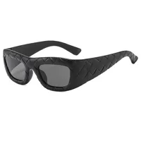 2000 S Style Grid Pattern Sunglasses Women Fashion Personalized Hip Hop Punk Glasses Travel Party Sunscreen Square Frame Full Frame sku image 3