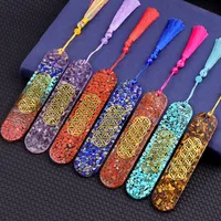 1 Piece Geometric Class Learning School Lapis Lazuli Semi-precious Stone Amethyst Vintage Style Bookmark main image 1
