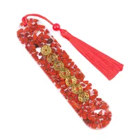 1 Piece Geometric Class Learning School Semi-precious Stone Amethyst Red Jasper Vintage Style Bookmark sku image 1