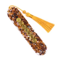 1 Piece Geometric Class Learning School Semi-precious Stone Amethyst Red Jasper Vintage Style Bookmark sku image 3