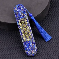 1 Piece Geometric Class Learning School Lapis Lazuli Semi-precious Stone Amethyst Vintage Style Bookmark sku image 2