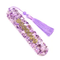 1 Piece Geometric Class Learning School Semi-precious Stone Amethyst Red Jasper Vintage Style Bookmark sku image 5