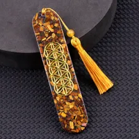 1 Piece Geometric Class Learning School Lapis Lazuli Semi-precious Stone Amethyst Vintage Style Bookmark sku image 3