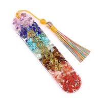 1 Piece Geometric Class Learning School Semi-precious Stone Amethyst Red Jasper Vintage Style Bookmark sku image 6