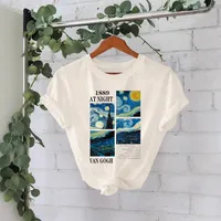 Women's T-shirt Short Sleeve T-Shirts Printing Casual Pastoral Streetwear Slogan Oil Painting main image 4