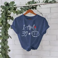 Women's T-shirt Short Sleeve T-Shirts Printing Casual Pastoral Streetwear Slogan Gesture main image 4