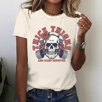 Women's T-shirt Short Sleeve T-Shirts Printing Casual Pastoral Streetwear Vocabulary Words/Name Slogan Graffiti main image 4