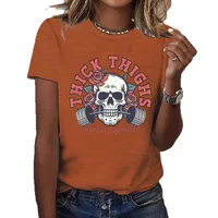 Women's T-shirt Short Sleeve T-Shirts Printing Casual Pastoral Streetwear Vocabulary Words/Name Slogan Graffiti main image 5