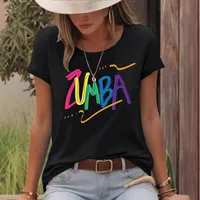 Women's T-shirt Short Sleeve T-Shirts Printing Casual Pastoral Streetwear Vocabulary Words/Name Graffiti main image 4