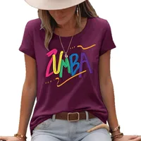 Women's T-shirt Short Sleeve T-Shirts Printing Casual Pastoral Streetwear Vocabulary Words/Name Graffiti main image 5