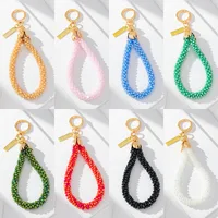 1 Piece Casual Simple Style Commute Water Droplets Glass Unisex Bag Pendant Mobile Phone Chain Keychain main image 1