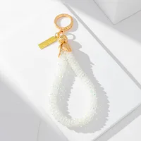 1 Piece Casual Simple Style Commute Water Droplets Glass Unisex Bag Pendant Mobile Phone Chain Keychain main image 4