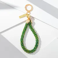 1 Piece Casual Simple Style Commute Water Droplets Glass Unisex Bag Pendant Mobile Phone Chain Keychain sku image 1