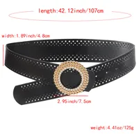 Bohemian Streetwear Solid Color Pu Leather Alloy Women's Chain Belts main image 2