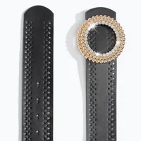 Bohemian Streetwear Solid Color Pu Leather Alloy Women's Chain Belts main image 9