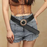 Bohemian Streetwear Solid Color Pu Leather Alloy Women's Chain Belts main image 3
