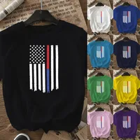 Women's T-shirt Short Sleeve T-Shirts Casual Star Stripe main image 1