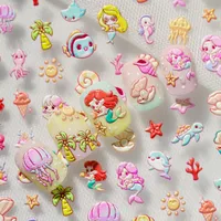 IG Style Cartoon Style Cute Ocean Mermaid Shell Nail Stickers Nail Decoration Accessories main image 9