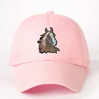 Unisex Casual Simple Style Classic Style Animal Horse Head Curved Eaves Baseball Cap main image 4