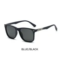 Casual Business Retro Sunglasses PC PC Polarized UV400 Protection Square Full Frame Glasses sku image 3
